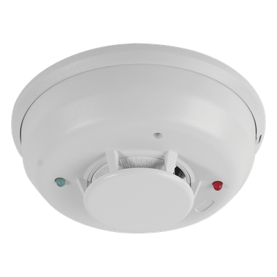 Detector de humo fotoeléctrico-térmico combinado de 4 hilos con sirena y relevador Forma C, serie i3