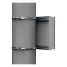 Kit de Fijación para Postes / Acero Galvanizado / Carga 900 N / Poste 80-250 mm / 2 Perfiles