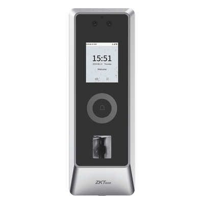 Lector Autónomo Facial y Huella Digital / 30,000 Rostros / IP66 IK07 / TCP/IP Wiegand RS485 / Exterior / ZKBio CVSecurity