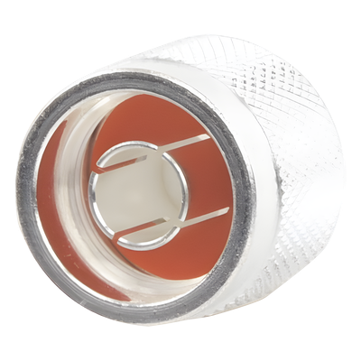 Conector Coaxial N Macho / Anillo Plegable / Bronce Plateado / Contacto Oro / Teflón / RG-8/X, LMR-240, Belden 9258