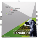 Energizador Ganadero / 10,000 Volts / 0.2 a 5.0 Joules Ajustable / 25 km Lineales / Alimentación 90-260 Vca y 12 Vcd / Panel Solar / NEMA 2