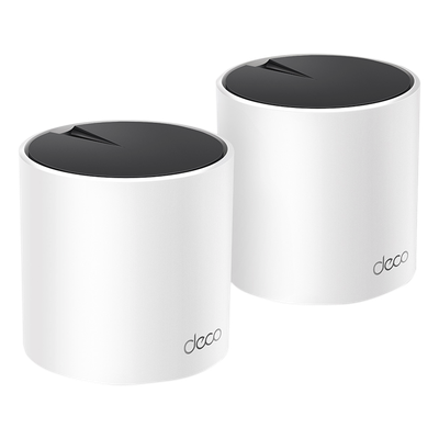 Kit 2 Routers Inalámbricos MESH Interior para Hogar / Doble Banda Wi-Fi 6 AX3000 Mbps / 3 Puerto Gigabit WAN/LAN / 2 Antenas Internas / Administración Mediante la App Deco (iOS, Android) / Protecci