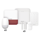 Kit de Alarma Inalámbrico / 48 Zonas / 6 Dispositivos Incluidos / Sirena Estrobo Exterior / Wi-Fi / Comunicación 433 MHz