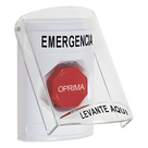 Botón Multipropósito / Montaje Superficie / Tapa Policarbonato / Pre-Alarma Integrada / Texto Español / Compatible ADA / Solo Interior