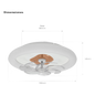 Ventilador de Techo con Luminario LED de 110 V CA 50/60 Hz /  88 W / 3 Tonos de Luz (6500 - 4 000 - 2 700 K) / Diámetro 500 mm / 6 Velocidades / Dimeable.