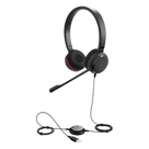 Auricular Profesional UC / Conectividad Dual USB y 3.5 mm / Micrófono con Cancelación de Ruido / Controlador en Cable con LED / Plug and Play