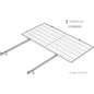 Sistema de Montaje Solar / Techo Plano / 1 Módulo / Inclinación 15° / Resistencia Viento 140 km/h / Área 4 m² (43.1 ft²)