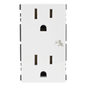 Módulo Dúplex de Contactos Eléctricos 10A 127V Color Blanco / Compatible con Cajas para Pavimento SM-CPAV-2 y SM-CPAV-4 / Requiere Adaptador SM-ADAP-FP para Fijación / Modelo 25424-30