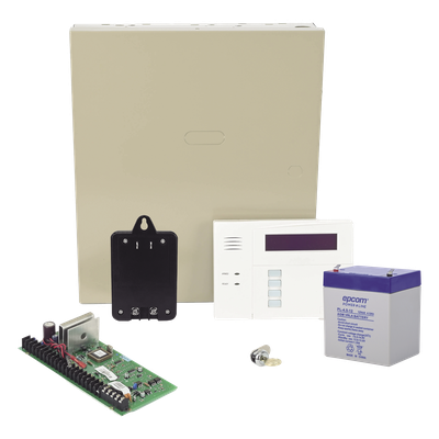 Kit de panel de alarma híbrido VISTA-48LA con teclado-receptor inalámbrico 6160RF, batería, transformador y gabinete