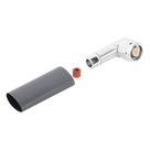Conector Coaxial Tipo N Macho / Ángulo Recto / Cable FSJ1-50A 1/4\" / 0-6000 MHz / Potencia Pico 6.4 kW / IP68