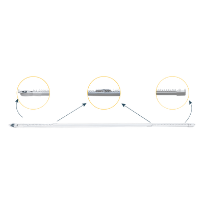 Riel Ajustable Cortinas Motorizadas / 2.3-4 m Ajustable / 20 Kg Capacidad / Movelite WF + Elatio Compatible / Instalación Techo / DIY / Smart Home