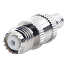 Conector Coaxial Mini-UHF / Hembra en Línea / Anillo Plegable / Para RG-8/X, LMR-240, Belden 9258 / Níquel/Plata/Teflón