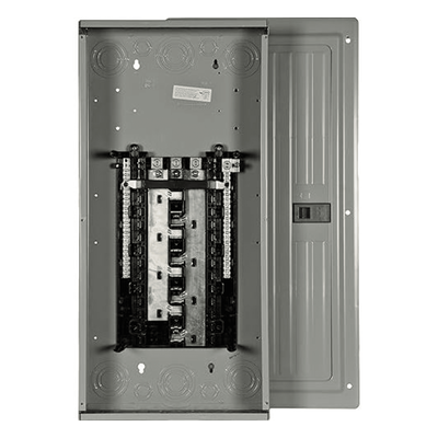 Centro de carga monofásico 1 Fase, 3 Hilos para interruptores QP, de 30 polos - 48 Circuitos, 120/240vca, Barras de aluminio 200 Amp, Nema 1, uso interior. Incluye tapa.