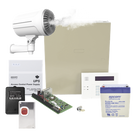 Panel de Alarma con Generador de Niebla / 150 m³ (5,297 ft³) en 10 s / 48 Zonas / Teclado Alfanumérico con Receptor Inalámbrico / Activación por Contacto Seco