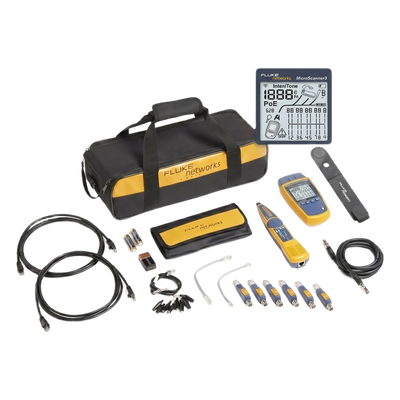 Kit Profesional de Verificador de Red MicroScanner2, para Comprobación de Redes de Voz, Datos y Video, con Pantalla LCD Retroiluminada