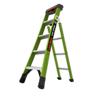 Escalera Profesional 3 en 1 / Fibra de Vidrio / Capacidad 375 lb (170 kg) / 6 ft (1.82 m) / No Conductora / Almohadilla Giratoria