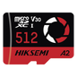 Memoria microSD / 512 GB / 180 MB/s Lectura / 150 MB/s Escritura / V30 U3 A2 / Para Drones y Cámaras de Acción / HIKSEMI CAPTURE E3