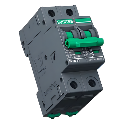 Protección Térmica/ Interruptor 2P, 32 A,  Corriente Directa  800 Vcc para Aplicación Fotovoltaica Montaje Riel DIN