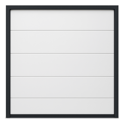Puerta de Garage de Alta Calidad / Linea Central / Color Blanco 16X8 pies,  AISLADA, Estilo Americana.