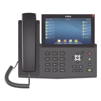 Teléfono IP empresarial para 20 lineas SIP, pantalla táctil, Bluetooth integrado para diadema, PoE y hasta 127 botones DSS con doble puerto Gigabit, soporta recepción de video
