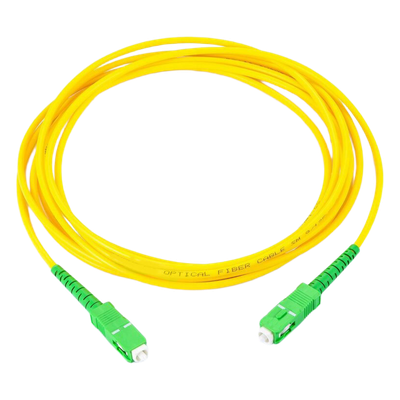 Jumper de Fibra Óptica Monomodo SC/APC SC/APC Simplex, Color Amarillo, 2 Metros (6.56 Pies)