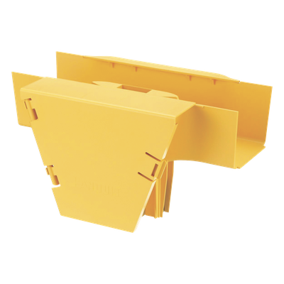 Accesorio en T con Conexión Horizontal y Bajada Vertical a 90º, Para Canaletas FiberRunner™ 4x4, Color Amarillo
