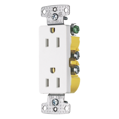 Contacto Duplex Decorador / 15A / 125V / 2 Polos 3 Hilos / NEMA 5-15R / Blanco