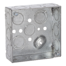 Caja Cuadrada Eléctrica / Acero Galvanizado / 21 in³ / 10 Entradas 1/2\" y 6 TKO 1/2\"-3/4\" / Montaje Muro Resistente al Fuego 2 Horas