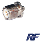 Adaptador en Línea de Conector SMA Hembra a UHF Hembra (SO-239), Níquel/ Oro/ Teflón.