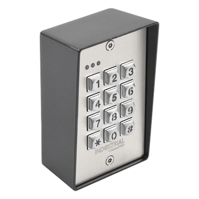 Teclado de Control de Acceso / 1,200 Usuarios / 3 Grupos Independientes / 3 Relevadores / Salida Wiegand / Antivandálico / Retroiluminación LED