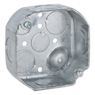 Caja de Conexión Octogonal / Acero Galvanizado / 6 Entradas / Profundidad 1 1/2 in (38.1 mm) / UL Listed