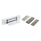 Kit de Control de Acceso / Chapa Magnética 1200 lbs (545 kg) / Montaje en U para Puerta de Cristal / Uso Interior / Certificación UL / Doble Voltaje 12/24 VDC