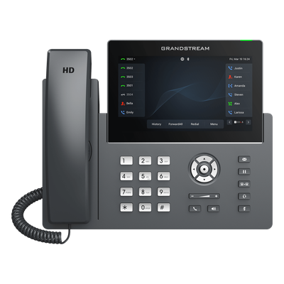 Teléfono IP / 12 Líneas SIP / 6 Cuentas / Pantalla Táctil 7\" / Wi-Fi Dual Band / PoE Gigabit / Bluetooth / Audio HD Opus