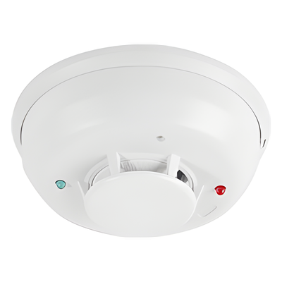 Detector Fotoelectrico de Humo de 4 Hilos con Relevador y Sensor de Temperatura, Serie i3