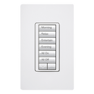 Botonera de Pared Inalámbrica / 6 Botones con Subir/Bajar / Retroiluminada / RF 431-437 MHz / 120 V / Instalación en Caja Estándar