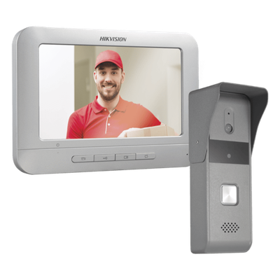 Kit de Videoportero Analógico con Pantalla LCD a Color de 7\" / Frente de Calle para Exterior IP65 / Salida de Relevador
