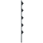 Poste de Paso para Cercas Eléctricas / Tubo de Acero Galvanizado / 5 Aisladores / Longitud 1.2 m (3.9 ft) / Diámetro 25 mm (1 in) / Peso 0.92 kg