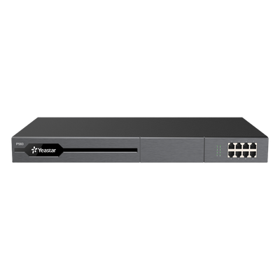Conmutador IP PBX Enterprise Modular / 100 Extensiones Expansible a 200 / 30 Llamadas Simultáneas Expansible a 60 / Soporte E1/T1/PRI / Hasta 8 Puertos FXO/FXS / Call Center Avanzado / Omnicanal co