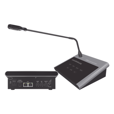 Microfono Remoto de 4 Zonas Para Sistema de Voceo | Compatible Con Amplificadores SF4240UC y SF2240UC