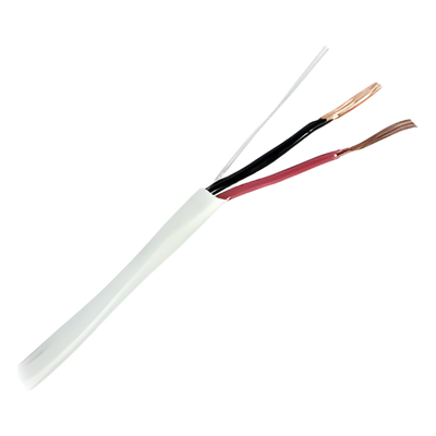 Bobina de 305 Metros (1000 Pies) / 2 x 18 AWG / Cable / Blanco / Para Aplicaciones de Alarma / Audio / Control de Acceso / Certificado UL / Resistente al Fuego / Para Interior