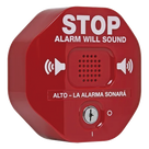 Alarma de Puerta Multifunción / Sirena 95/105 dB / Alimentación Dual 9V y 12-24 VCD / Detección de Apertura 30 s / Carcasa de Policarbonato