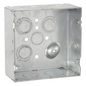 Caja Cuadrada 4 11/16\" x 4 11/16\"/ Profundidad 2- 1/8\"/ 4 Entradas 1\", 4 Entradas 3/4\", 1 Entrada 1/2\" y 3 TKO (1/2\"-3/4\").