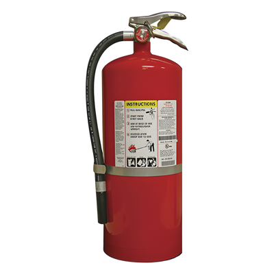 Extintor recargable de polvo químico seco multipropósito de 18 lb para fuegos clase A, B y C, con colgador de pared