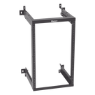 Rack de Montaje en Pared / 19 Pulgadas / 18 UR / Profundidad Ajustable 18/21.5/25 Pulgadas / Rieles Roscados #12-24 Numerados / Acero con Recubrimiento en Polvo
