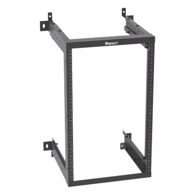 Rack de Montaje en Pared / 19 Pulgadas / 18 UR / Profundidad Ajustable 18/21.5/25 Pulgadas / Rieles Roscados #12-24 Numerados / Acero con Recubrimiento en Polvo