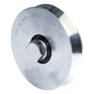 Rueda para Puerta Corrediza / 12 cm de Diámetro / Carga 240 kg / Acero Galvanizado / Sin Soporte / Guía Tipo V