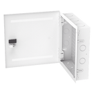 Gabinete de Montaje en Pared / 14 in de Altura / Acero Calibre 18 / Carga 16 kg (35 lb) / Puerta Reversible con Cerradura / Ventilación Integrada