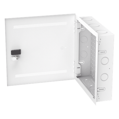 Gabinete Multipropósito de Montaje en Pared, de 14 in de Altura, Con Puerta Reversible, Fabricado en Acero, Color Blanco