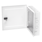 Gabinete Multipropósito de Montaje en Pared, de 14 in de Altura, Con Puerta Reversible, Fabricado en Acero, Color Blanco
