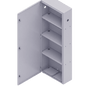 Gabinete para instalación de 4 Baterías , Fabricado en Lámina Galvanizada, Accesorios para poste (No incluidos)